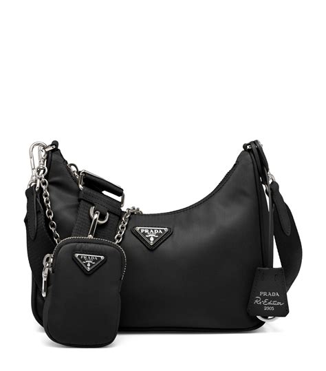 prada re edition 2005 shoulder|Prada black nylon shoulder bag.